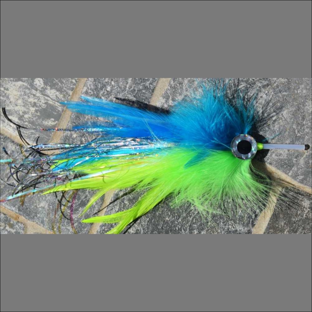 Aki blue and chartreuse